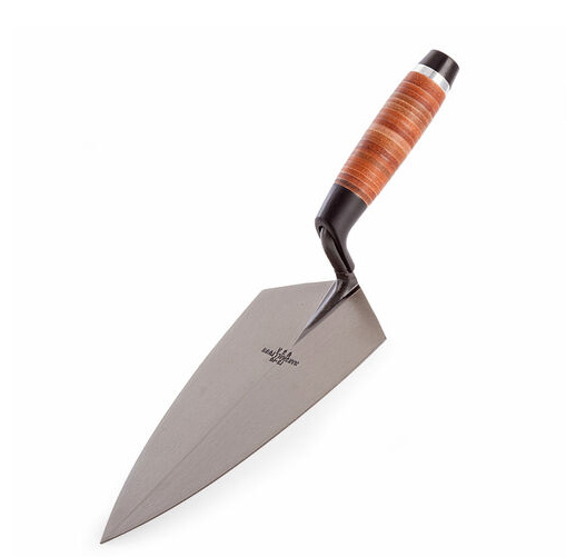 Marshalltown M1910L 19L 10in Philadelphia Pattern Brick Trowel Leather Handle