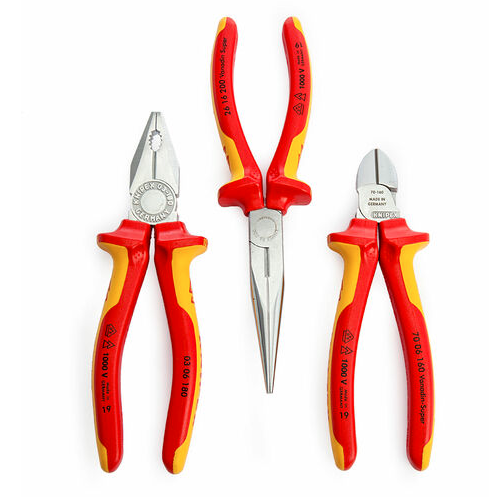 Knipex 002012 Electro VDE Plier Set (3 Piece)