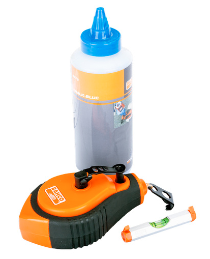 Bahco CL-1221-SET Chalk Line, Level & Blue Builders Chalk