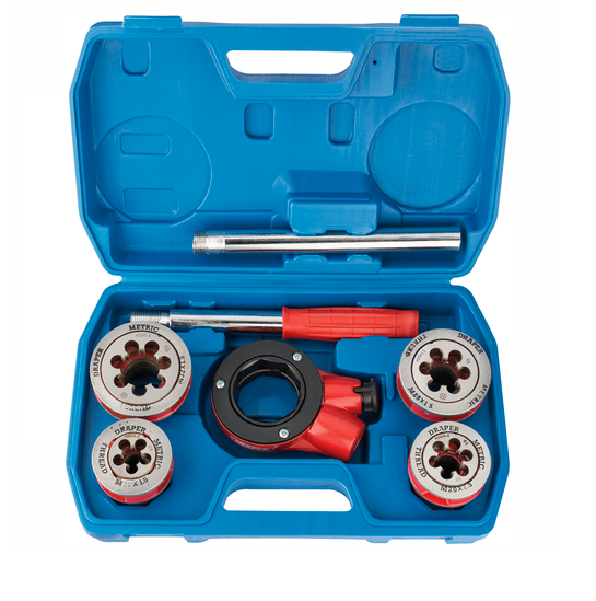 Draper 22496 Metric Ratchet Pipe Threading Kit (7 Piece)