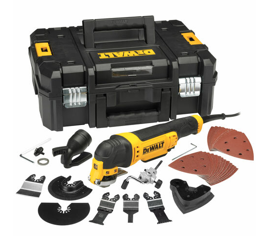 Dewalt DWE315KT Multi Tool with Tool-Less Accessory Change, 37 Accessories & TStak Case (240V)