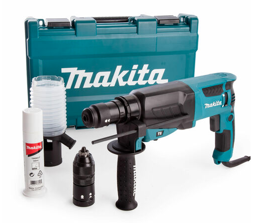 Makita HR2630T SDS Plus Rotary Hammer Drill with Keyless Quick Chuck (110V)