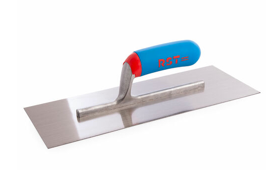 RST RTR13S Grade B Carbon Steel Finishing Trowel With Soft Touch Handle 13 x 5in