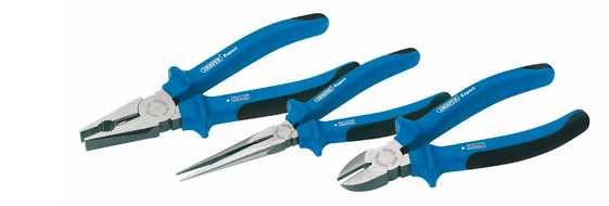 Draper 69289 Heavy Duty Soft Grip Pliers Set (3 Piece)