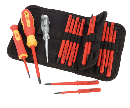 Draper 05776 Ergo-Plus VDE Interchangeable Screwdriver Set (18 Piece)